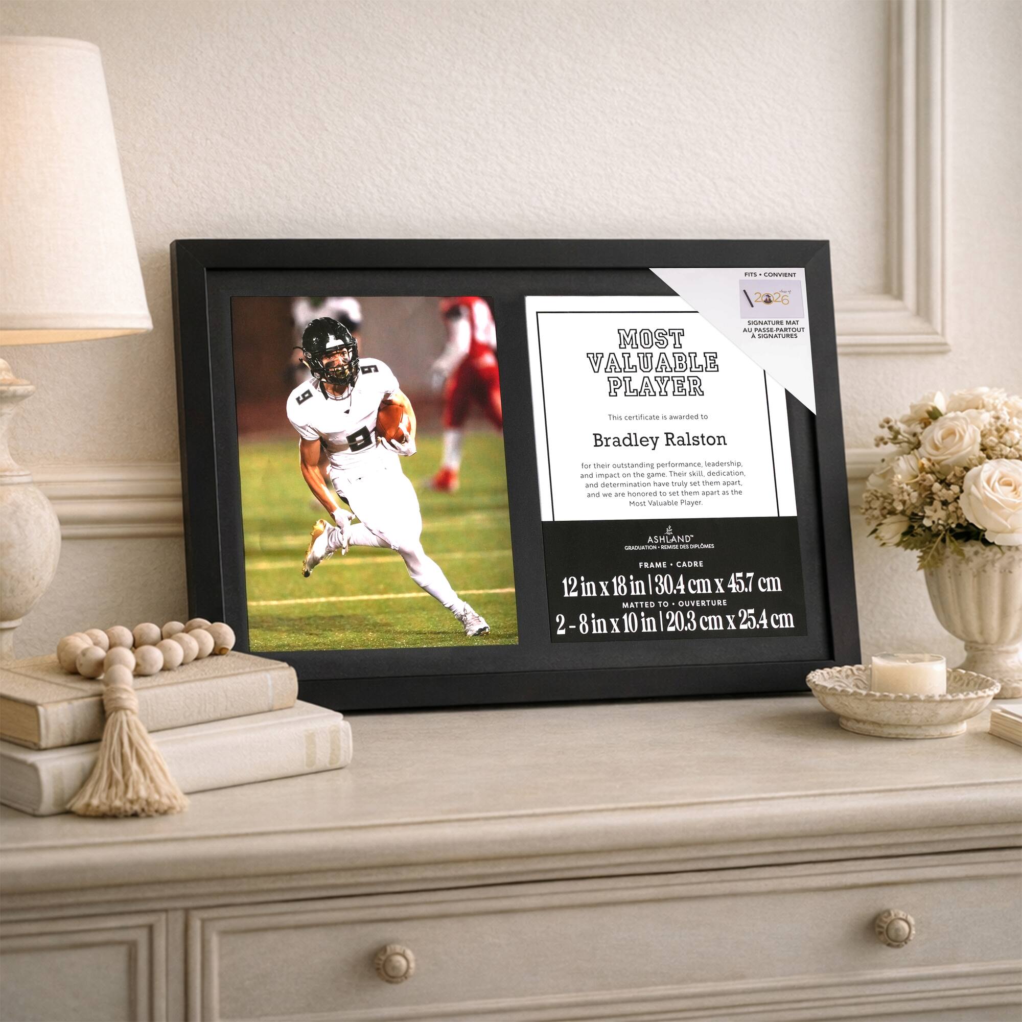 2 Opening 8" x 10" MVP Plastic Frame, Graduation by Ashland®